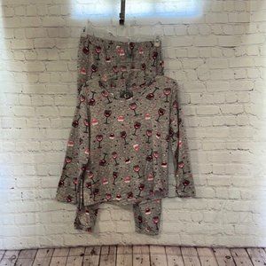 PJ COUTURE Wine 2-Piece Pajama Set